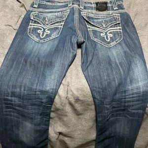 Size 36 boot cut “paul”. Rock revival. 44 top to bottom, 33 inseam, 36 waist